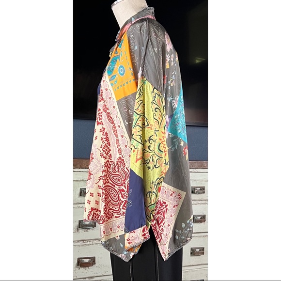 Johnny Was Dakota Adelaide Silk Blouse M - Picture 7 of 14